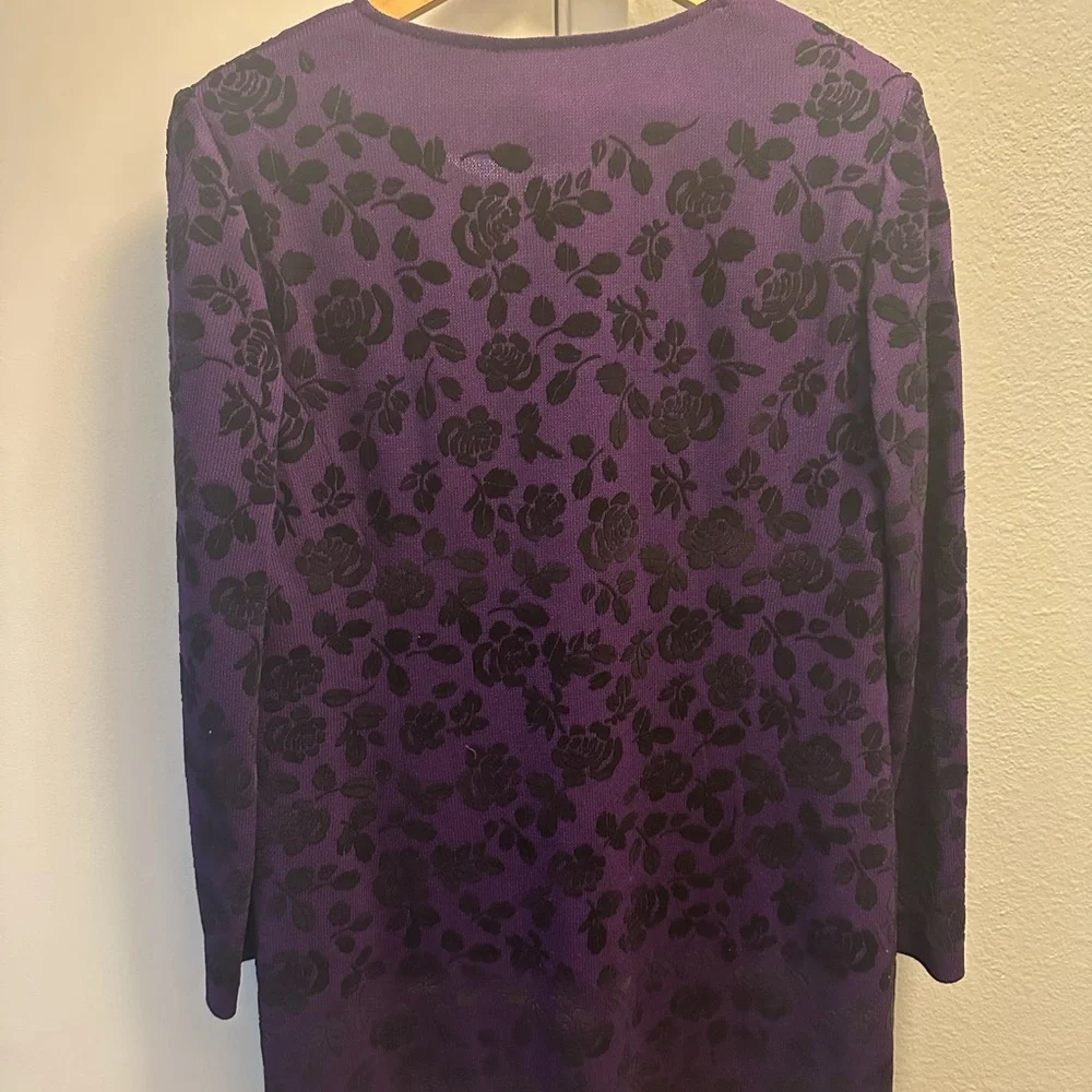 St. John Purple and Black Ombré Blazer - Picture 4 of 7